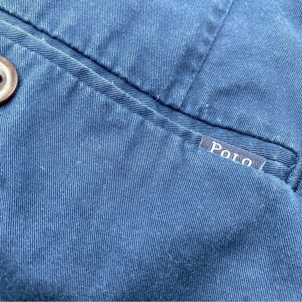 Polo Ralph Lauren Shorts Men 48 Blue Stretch Classic Fit Chino Casual Big Tall